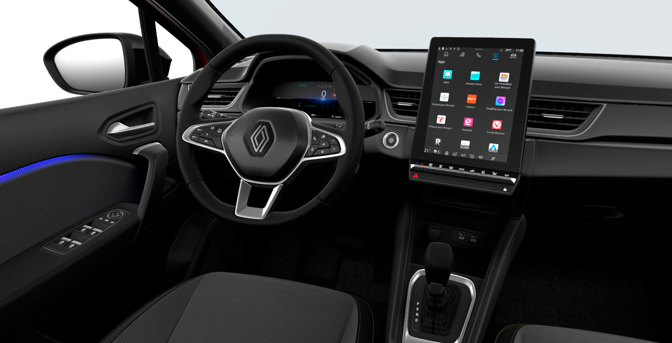 RENAULT CAPTUR TECNHO TCE EDC MHEV interior delantera | Crazy Renting