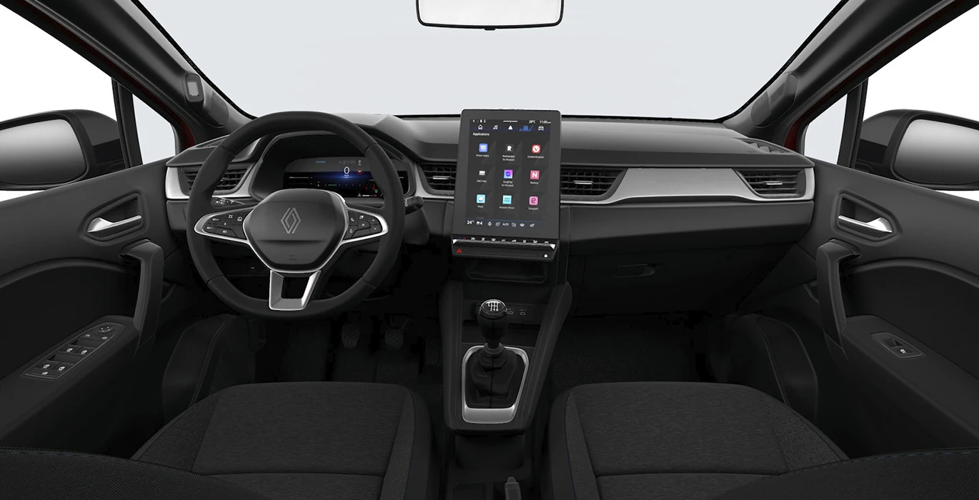 Renault Captur Evolution ECO G 120CV interior delantera | Crazy Renting
