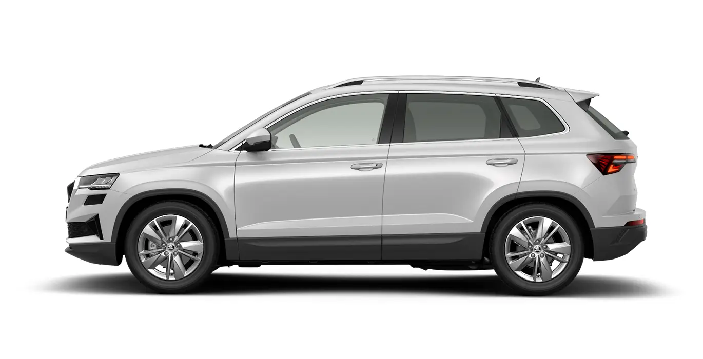 SKODA Karoq Selection 1.5 TSI DSG blanco lateral | Crazy Renting