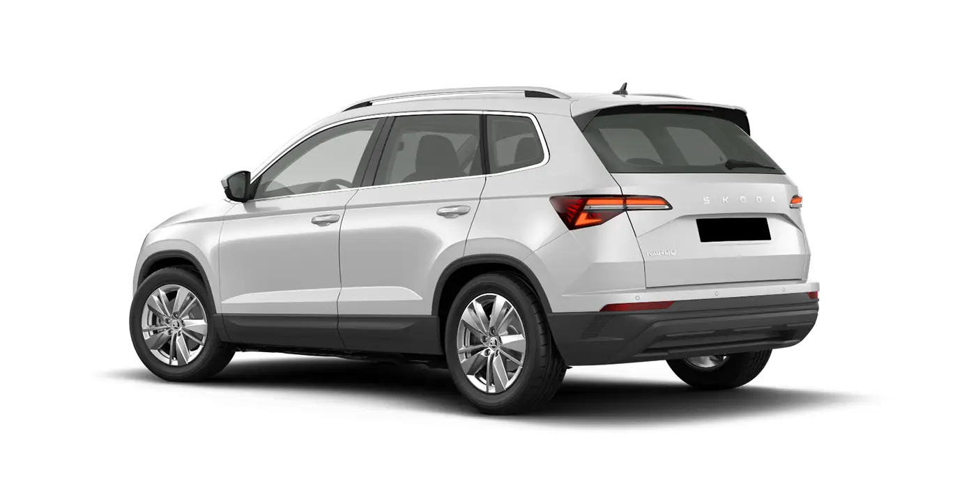 SKODA Karoq Selection 1.5 TSI DSG blanco trasera | Crazy Renting