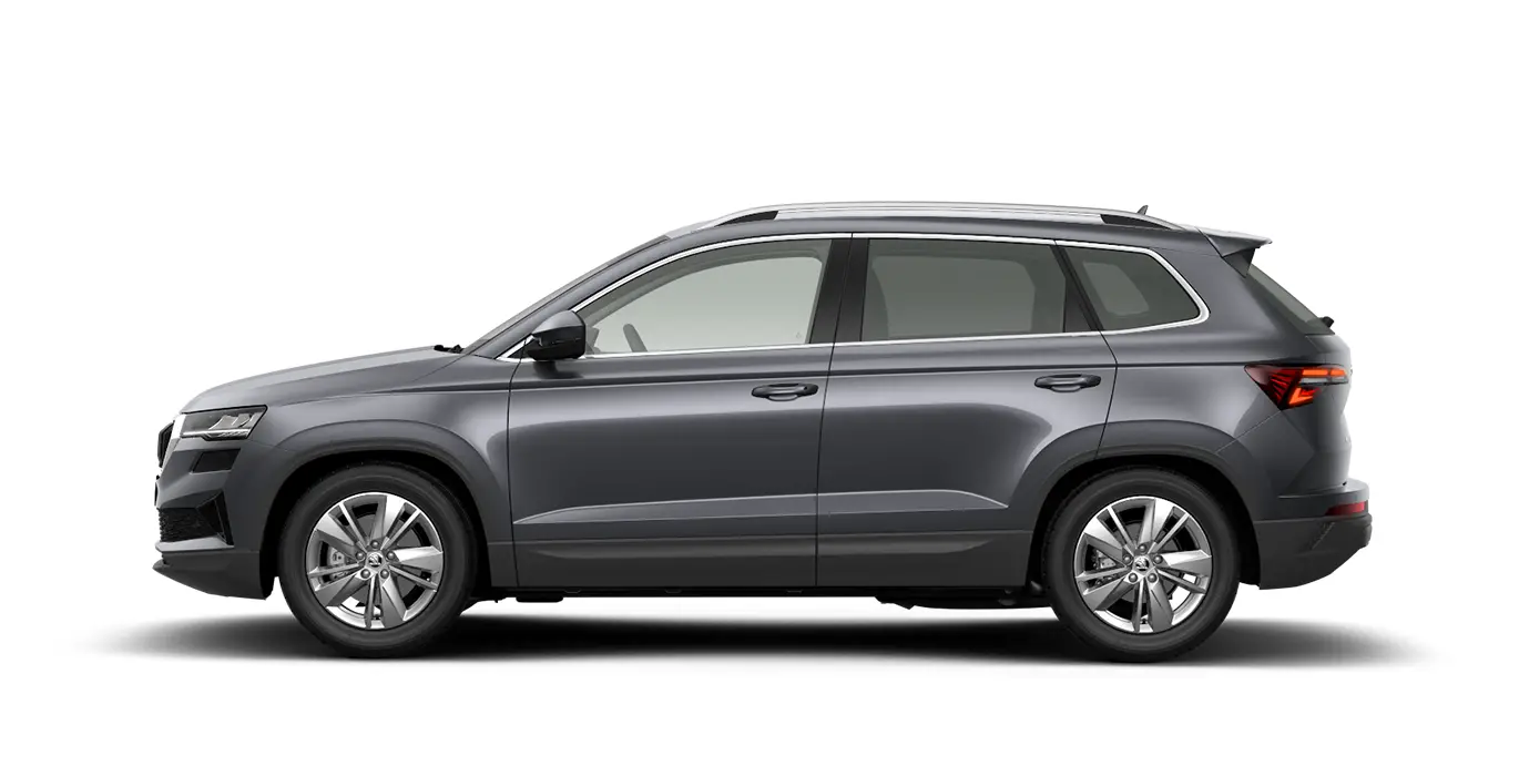 SKODA Karoq Selection 2.0 TDI 150cv 4x4 DSG gris lateral | Crazy Renting