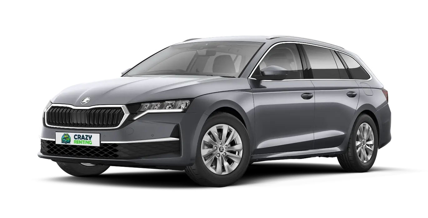SKODA Octavia Combi 2.0 TDI DSG Selection gris sin fondo principal crazy | Crazy Renting