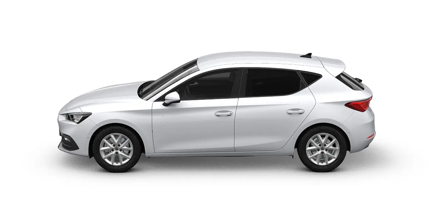 Seat León 1.5 eTSI DSG-7 S&S Style XL 2 Seat Leon 1.5 eTSI 115CV DSG Style XL lateral blanco | Crazy Renting