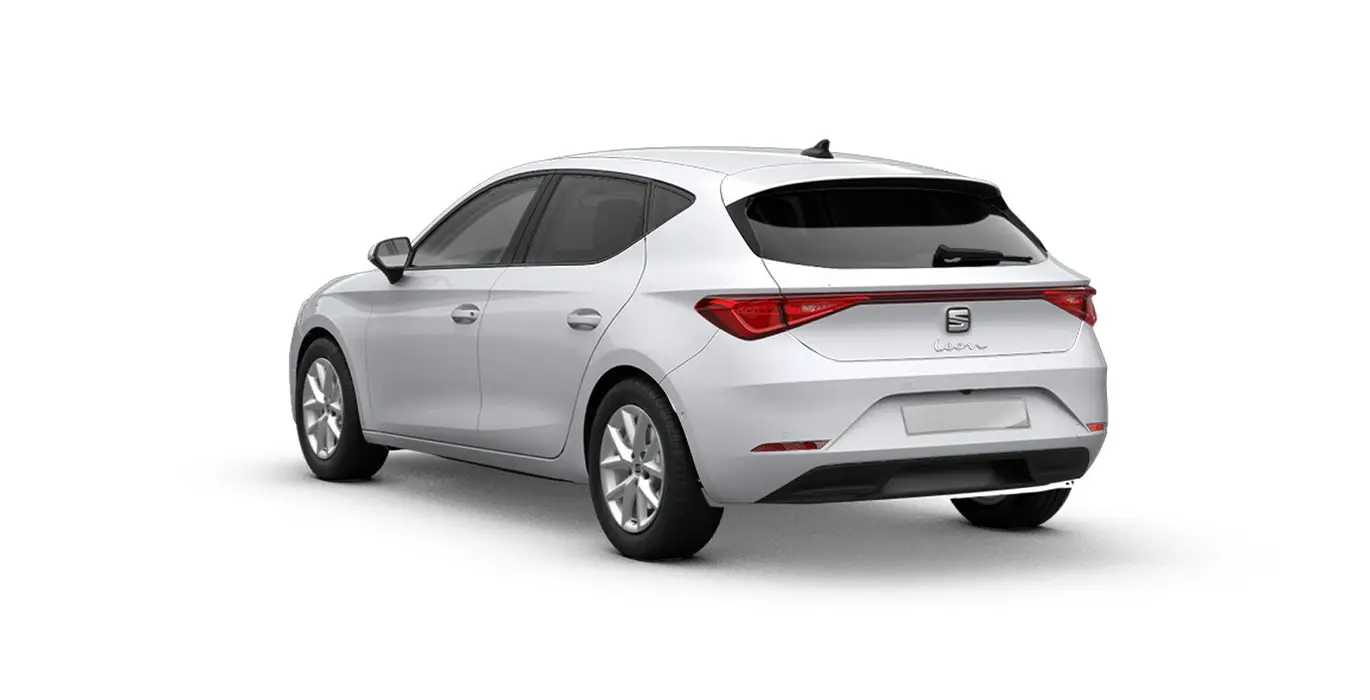 Seat León 1.5 eTSI DSG-7 S&S Style XL 3 Seat Leon 1.5 eTSI 115CV DSG Style XL trasera blanco | Crazy Renting