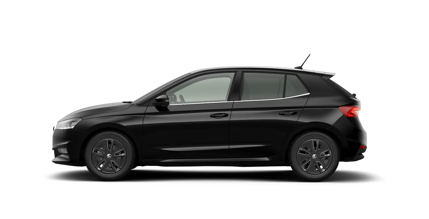 Skoda Fabia 1.5 TSI 110kW 150CV DSG Plus lateral negro | Crazy Renting
