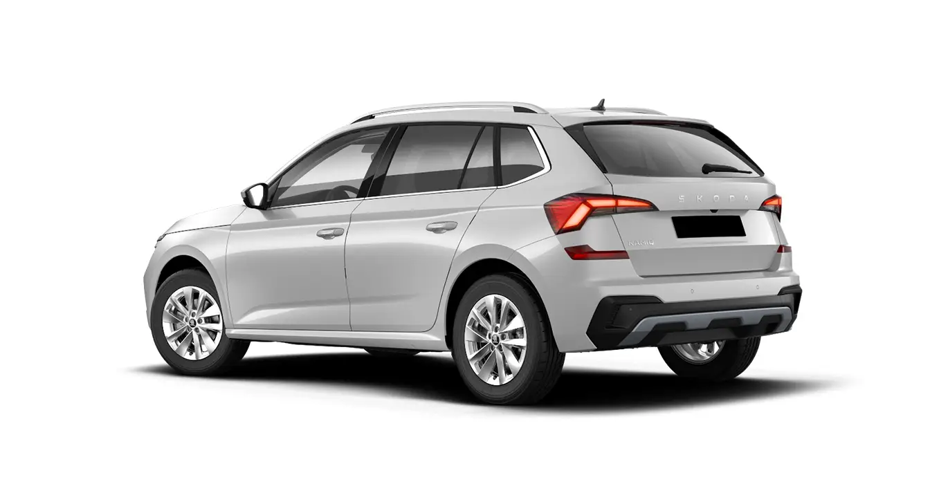 Skoda Kamiq 1.5 TSI 110kW 150CV DSG Selection blanco trasera | Crazy Renting