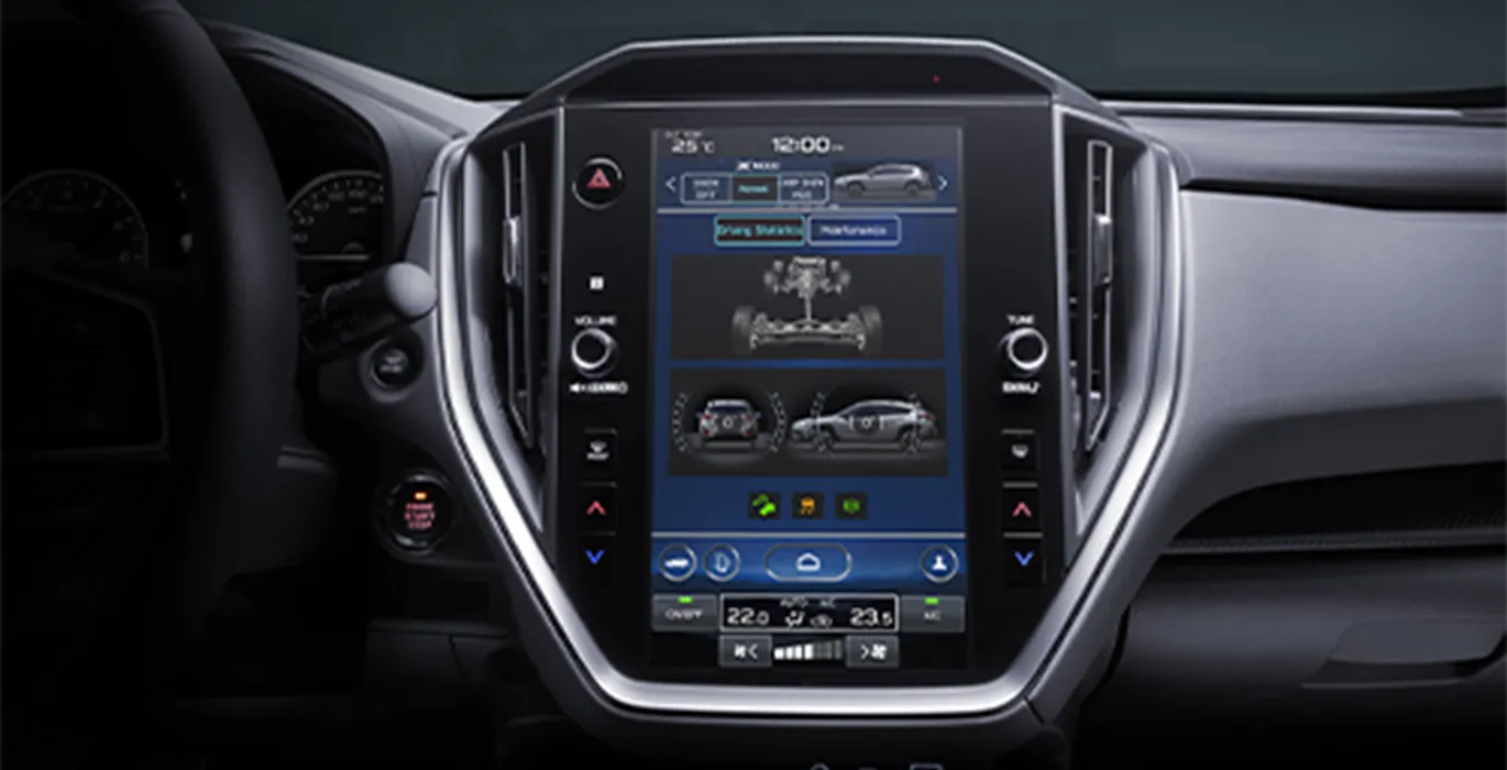 Subaru Crosstrek 2.0i Hybrid Field CVT pantalla interior | Crazy Renting