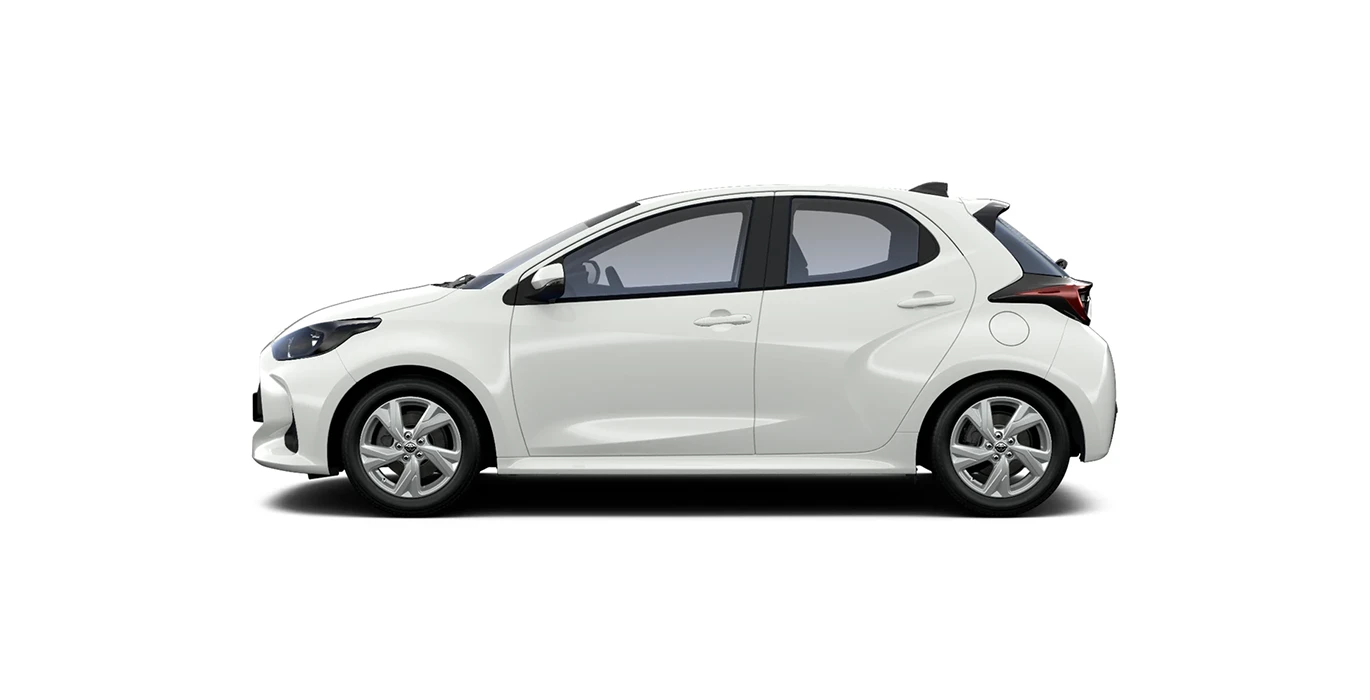 Toyota Yaris 120H 116CV Active II lateral blanco classic | Crazy Renting