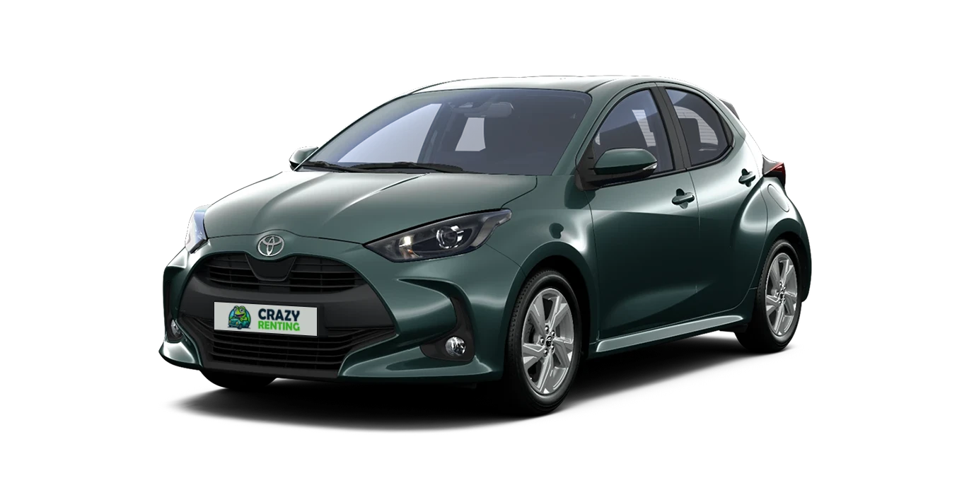 Toyota Yaris 120H 116CV Active II sin fondo principal verde everest crazy 1 | Crazy Renting