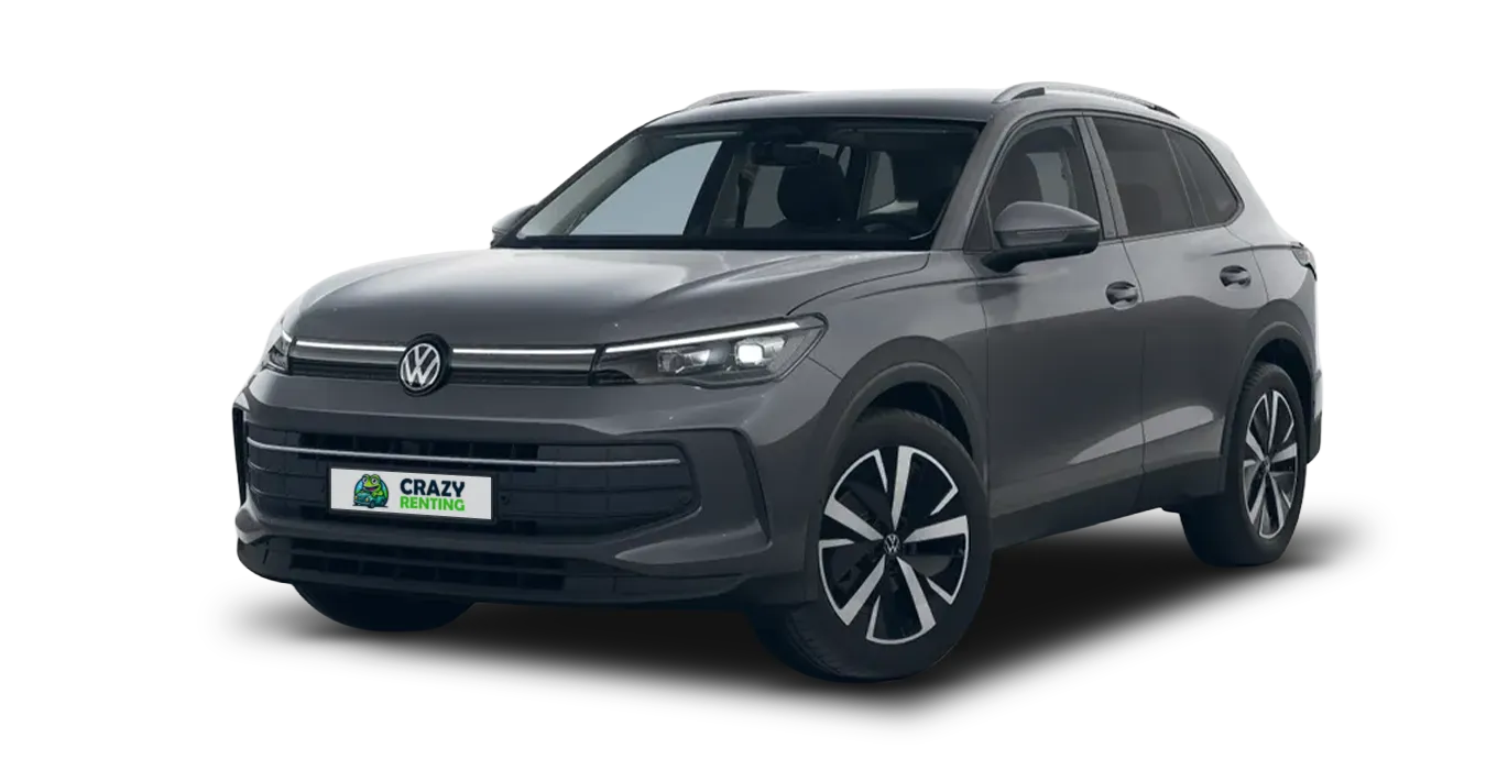 Volkswagen Tiguan "Más" 2.0 TDI DSG 1 Volkswagen Tiguan Mas 1.5 eTSI DSG trasera sin fondo principal gris crazy | Crazy Renting