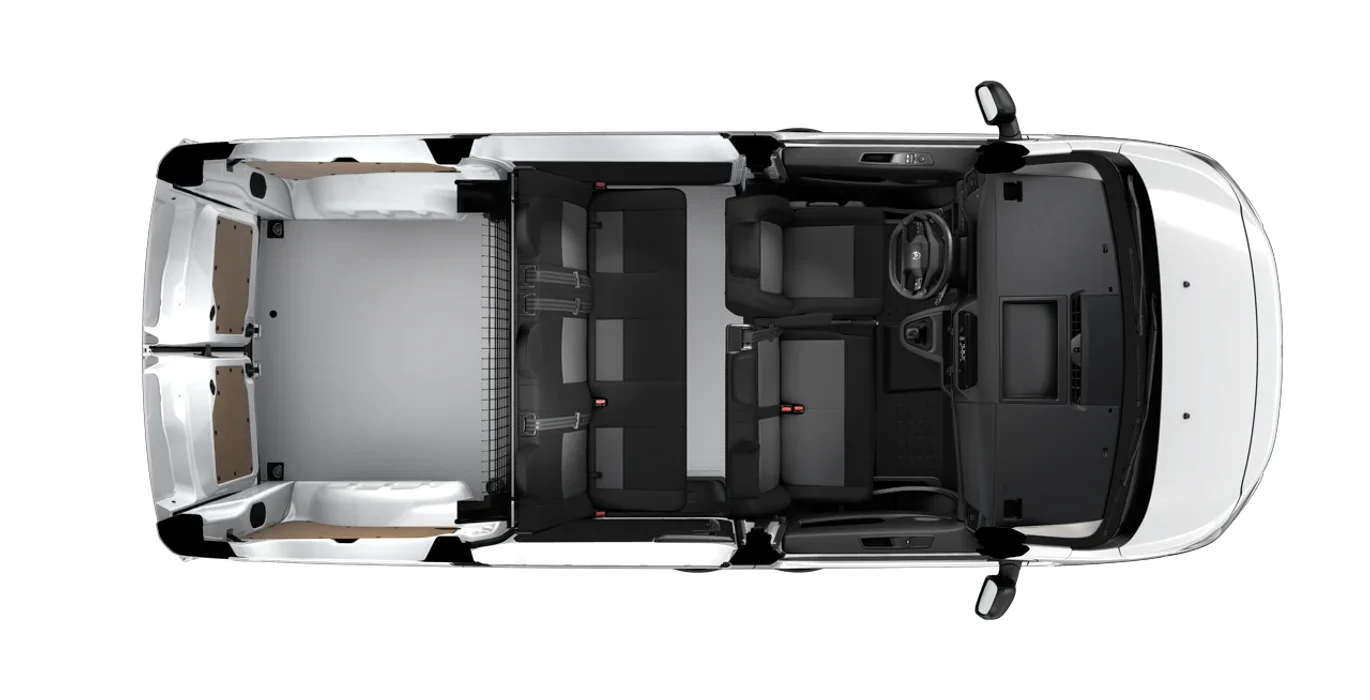 CITROEN Jumpy Doble Cabina Plegable Talla M BlueHDi 120 SS interior trasera | Crazy Renting