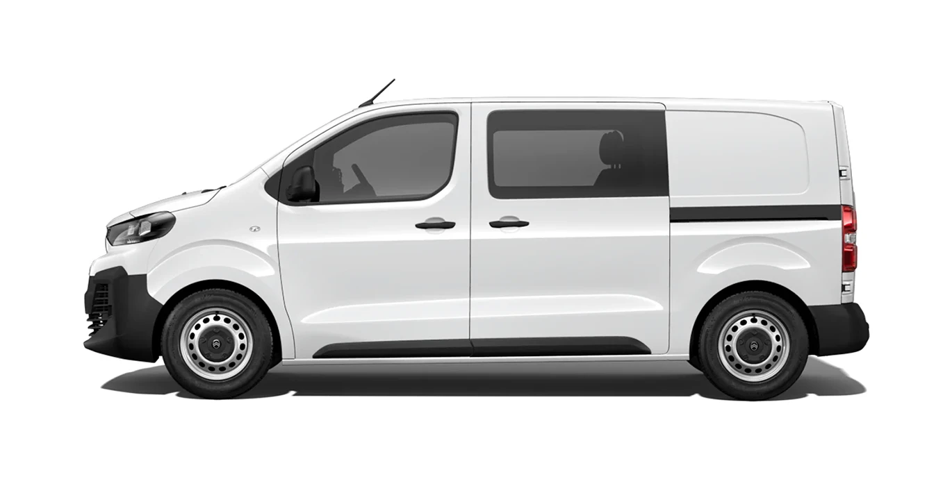 CITROEN Jumpy Doble Cabina Plegable Talla M BlueHDi 120 SS lateral | Crazy Renting