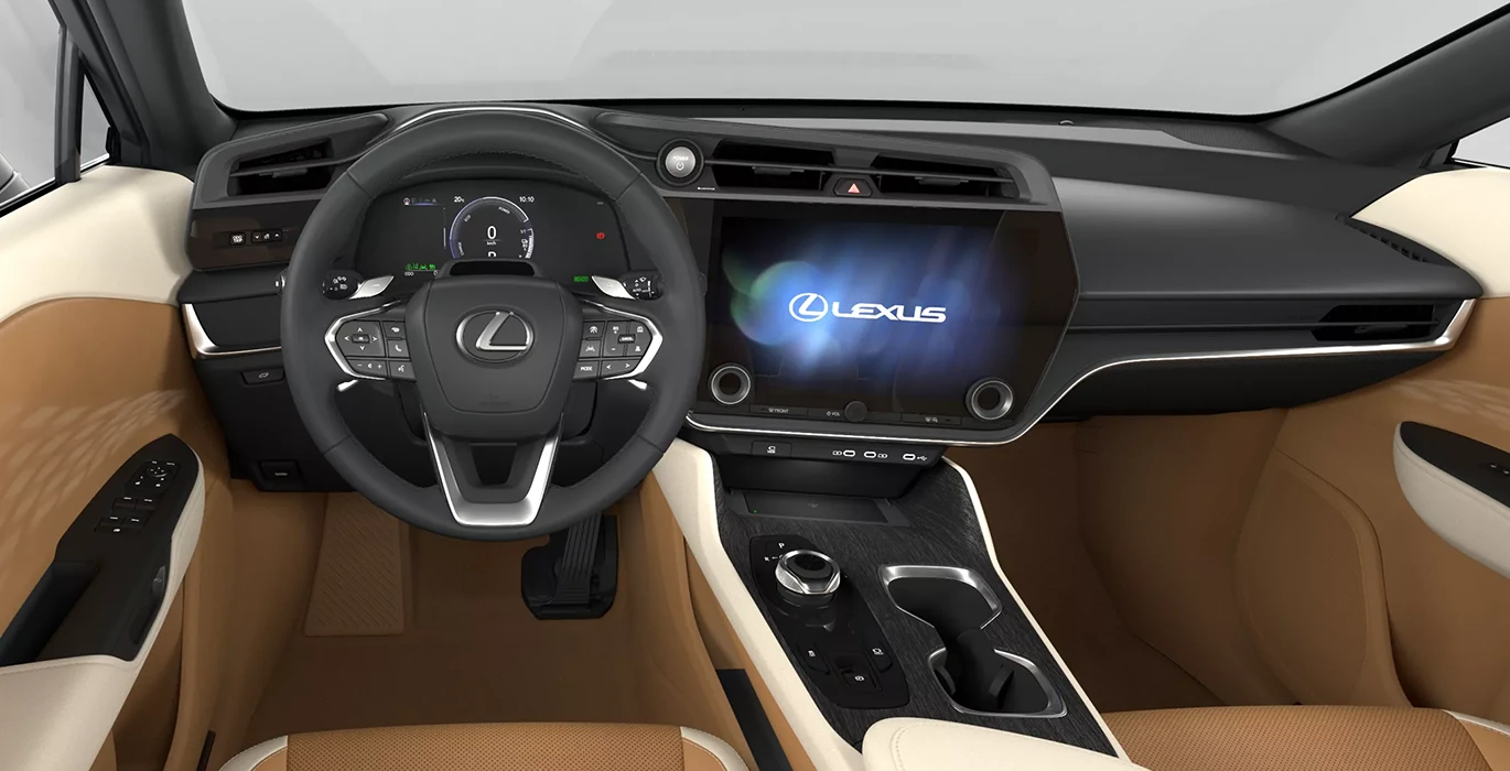 LEXUS RZ 350e e Premium Efficiency FWD 224CV interior delantera | Crazy Renting